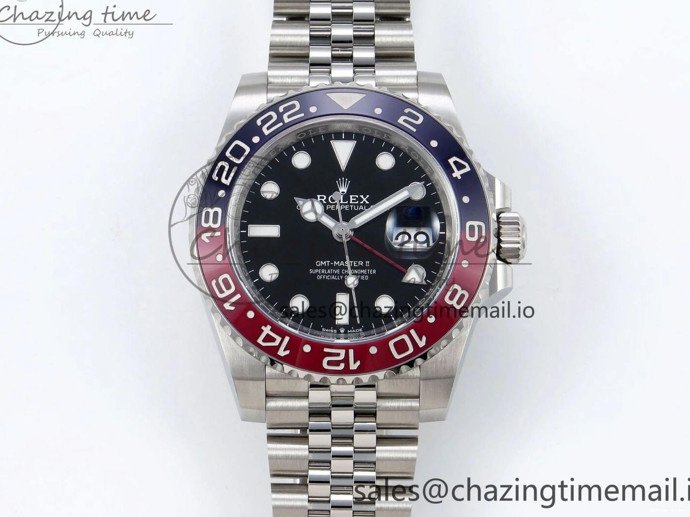 0118 SportInspired GMT-Master II 126710 BLRO Blue Red Ceramic Clean Factory Best Edition on Jubilee Bracelet DD3285 CHS V 1540